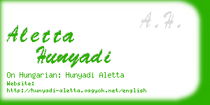 aletta hunyadi business card